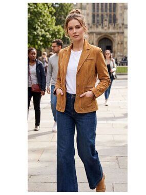 Vintage Danier Tan Brown Suede Leather Jacket, XS / XP